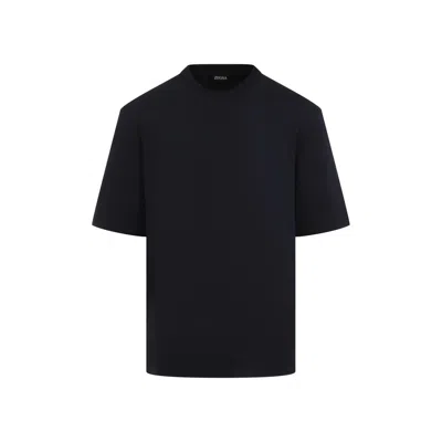 Zegna Crew-neck T-shirt In Blue