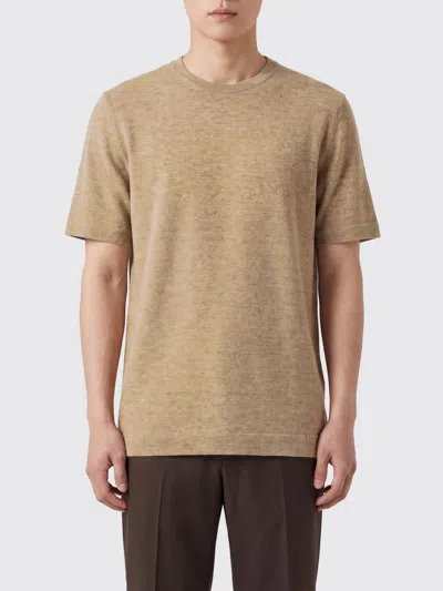Zegna T-shirt Men In Brown