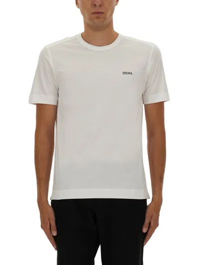 Zegna T-shirt With Logo In White