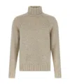 Zegna Cashmere Turtleneck Sweater Sweaters And Cardigans Beige In Neutral