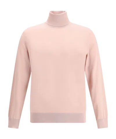 Zegna Cashmere Turtleneck Sweater In Pink