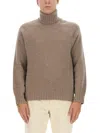 Zegna Men's Turtleneck Shirt In Beige