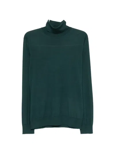 Zegna Turtleneck Sweater In Green