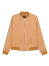 Zegna Twill Bomber In Brown