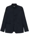 Zegna Twill Jacket In Blue