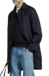 Zegna Motorin 300cc Coats And Trench Coats Blue In Nvy Solid