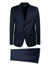 Zegna Two-button Wool Single-breasted Suit In Blue