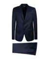 Zegna Two-button Wool Single-breasted Suit In Blue