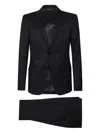 Zegna Single-breasted Two-piece Suit In Black