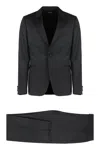 Zegna Single-breasted Two-piece Suit In Black