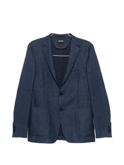 Zegna Two-button Blazer In Blue