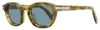 Zegna Unisex Aurora I Sunglasses Ez0229 47v Brown Melange 47mm In Multi