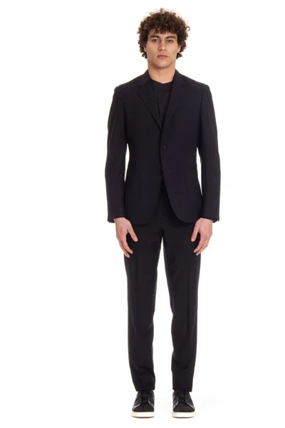 Zegna Unlined Suit In Techmerino Fabric For Men In Black