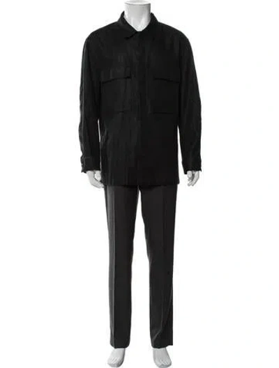 Pre-owned Zegna Utility Jacket In Black