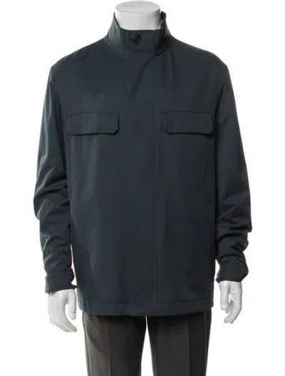 Pre-owned Zegna Utility Jacket In Blue