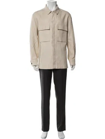 Pre-owned Zegna Utility Jacket In Neutrals