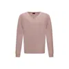 Zegna V-neck Cashmere Sweate In Pink