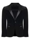 Zegna Velvet Blazer In Schwarz