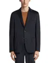 Zegna Vicuna Oasi Cashmere Blazer In Navy