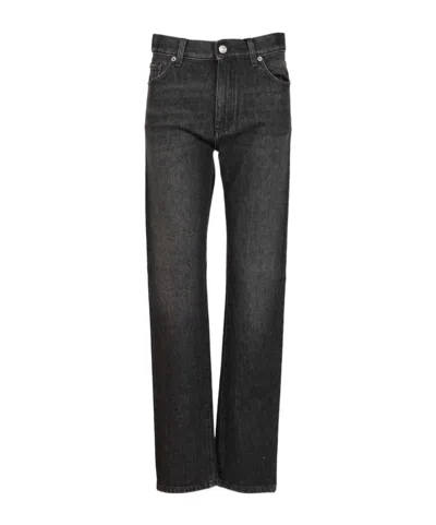 Zegna Vintage Straight-leg Jeans In Gray