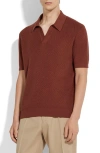 Zegna Leggerissimo Polo Shirt In Brown