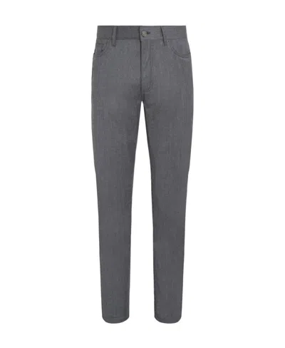 ZEGNA ZEGNA WASHED ROCCIA PANTS