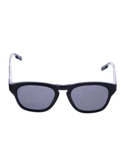 Pre-owned Zegna Wayfarer Tinted Sunglasses In Black
