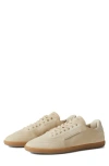 Zegna 232 Low Top Suede Sneakers Rubber Sole In Neutral
