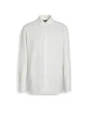Zegna Light Beige Centoventimila Cotton And Linen Shirt In White/light Beige