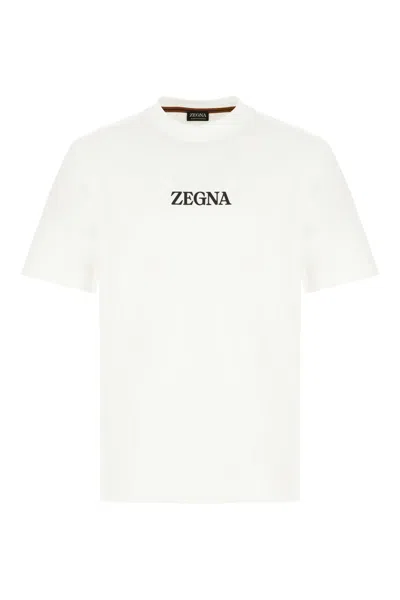 ZEGNA WHITE COTTON T-SHIRT