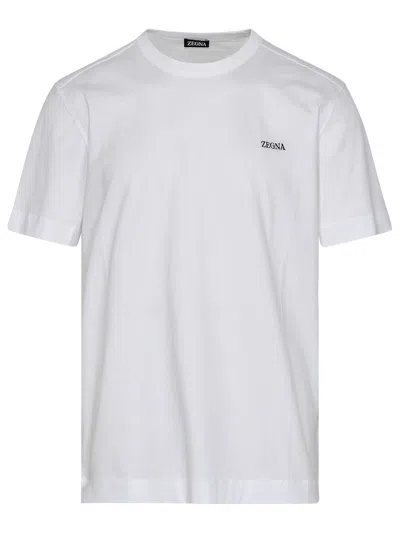 Zegna White Cotton T-shirt