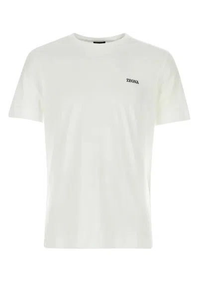 ZEGNA WHITE COTTON T-SHIRT