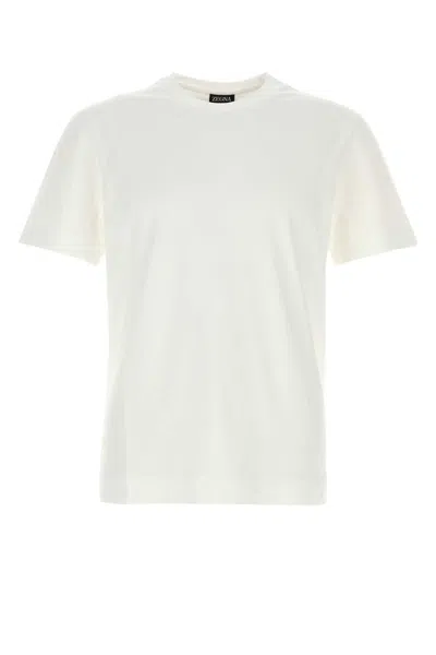 ZEGNA ZEGNA WHITE COTTON T-SHIRT