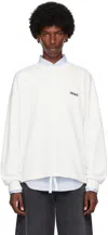Zegna White Crewneck Sweatshirt In 105 - Bianco