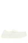 Zegna White Nappa Leather Loafers
