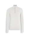 Zegna White Oasi Cashmere Zip Mock Neck Sweatshirt In White