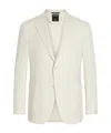 Zegna Veste Chemise En Oasi Lino Blanche In White