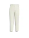 Zegna Wool Trousers Front Crease In Blanc
