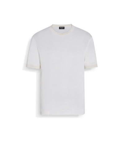 Zegna White  Silk T-shirt