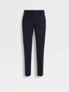 Zegna Navy Blue Centoventimila Wool Pants In Blue