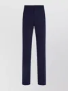 Zegna Winter Cotton Blend Chino Pants With Straight Leg In Blue