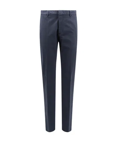 Zegna Winter Straight-leg Chinos In Blue