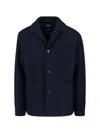 Zegna Wool And Cashmere Blend Shirt Jacket In Blue