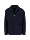 Zegna Wool And Cashmere Blend Shirt Jacket In Blue