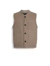 Zegna Wool And Cashmere Blend Vest In Light Taupe