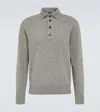 Zegna Wool And Cashmere Polo Sweater In Grey
