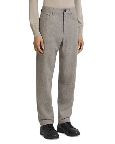 Zegna Wool And Cashmere Roccia Pants In Gray
