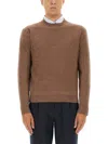 Zegna Wool And Cashmere Sweater In Brown