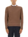 Zegna Wool And Cashmere Sweater In Brown