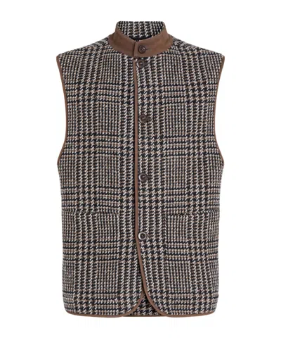 Zegna Wool And Cashmere Vest In Brown